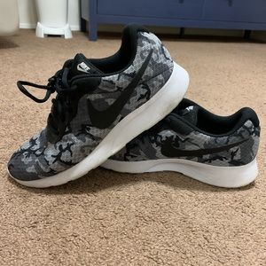 Gray camo Nikes